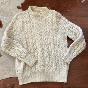 Vintage heavy Fisherman cable wool sweater